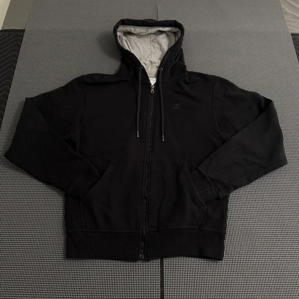 Champion Mens Powerblend Fleece Full Zip Hoodie Black Size Small‎